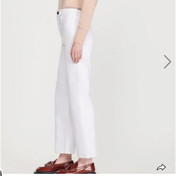 SANDRO Nico Straight-cut jeans WHITE High Rise size 40 US 8 new with tags - Picture 3 of 6